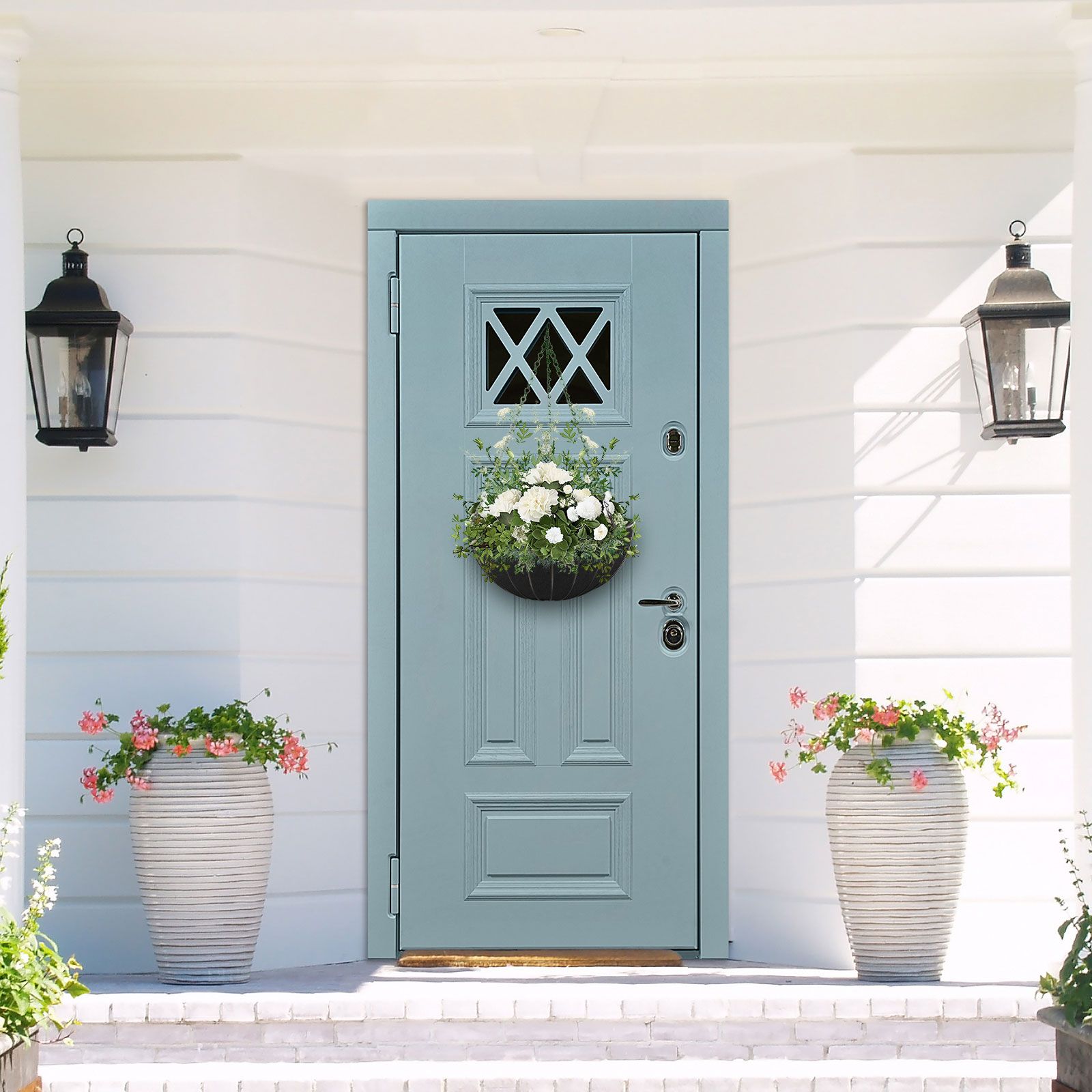 3pcs Garden Basket Liner, Half Round Replacement for Hanging and Wall Flower Basket