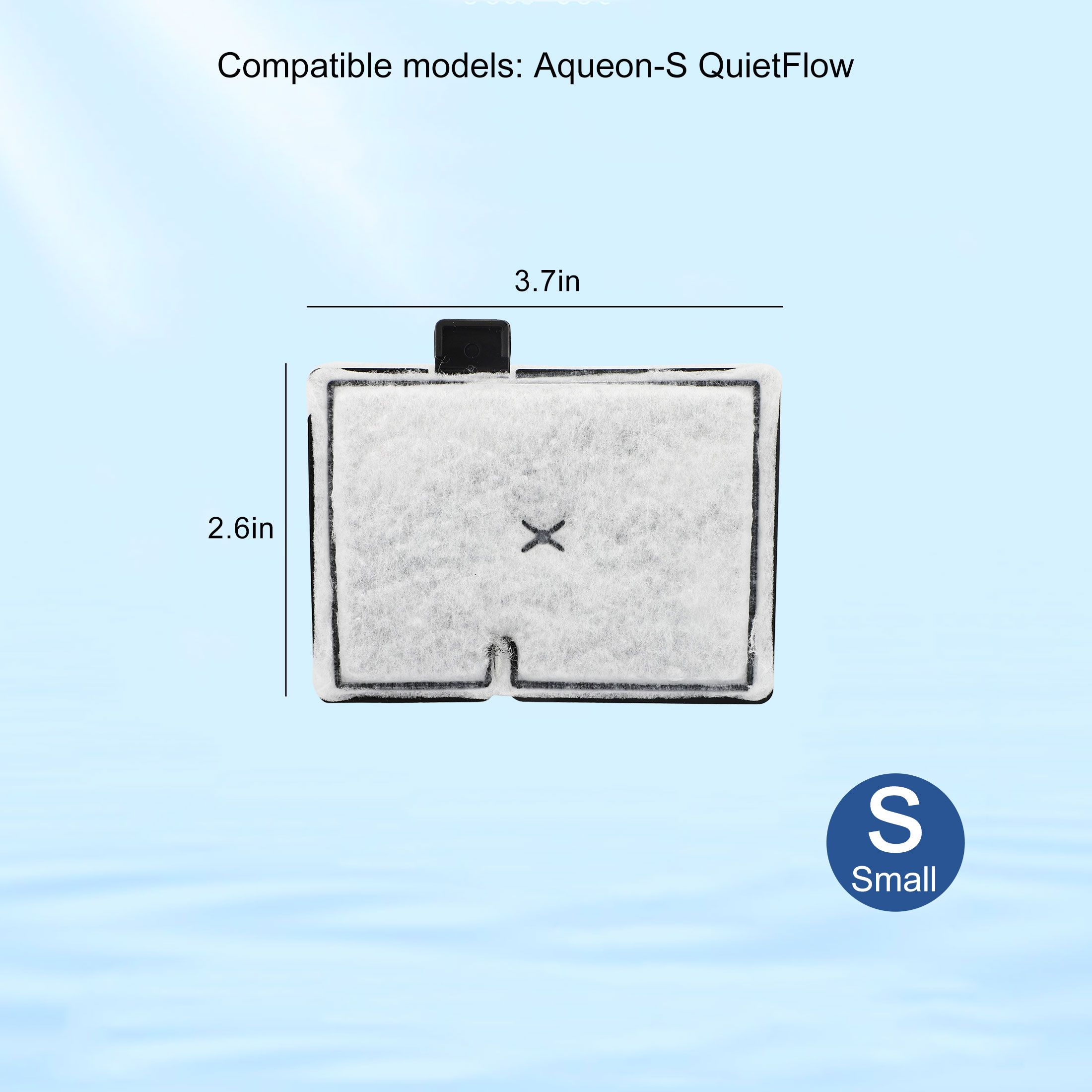 8pcs Filter Cartridges for Aquarium, S/M/L Small Aquarium Fish Tank Replacement Filters Fit for Minibow Aquarium Filters