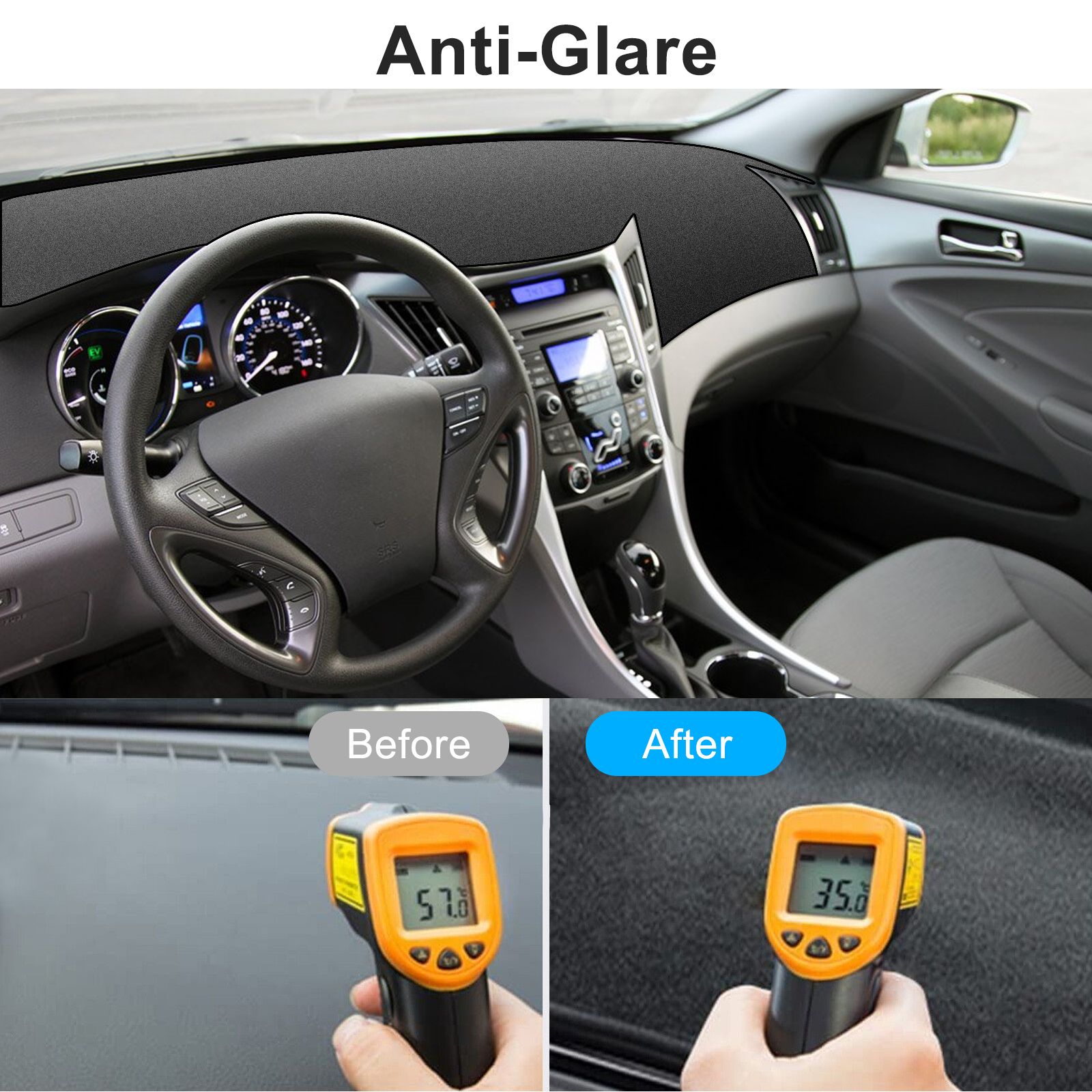 Dashboard Dash Cover Mat Custom For Hyundai Sonata 2011-2014 Dashmat Dash Cover Dashboard Mat Car Interior Pad, Dash Cover Dashcover Protector Carpet Pad Accessories