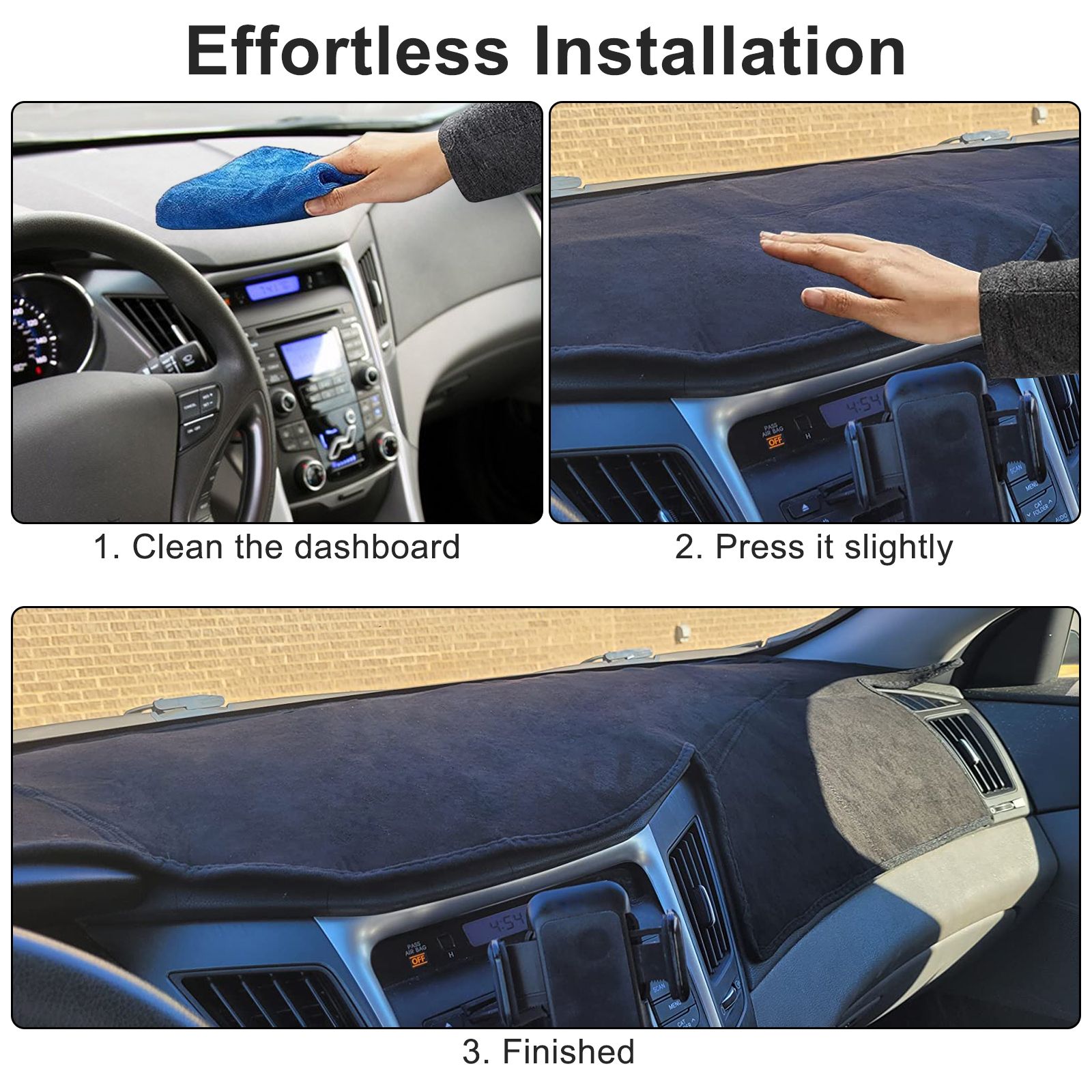 Dashboard Dash Cover Mat Custom For Hyundai Sonata 2011-2014 Dashmat Dash Cover Dashboard Mat Car Interior Pad, Dash Cover Dashcover Protector Carpet Pad Accessories