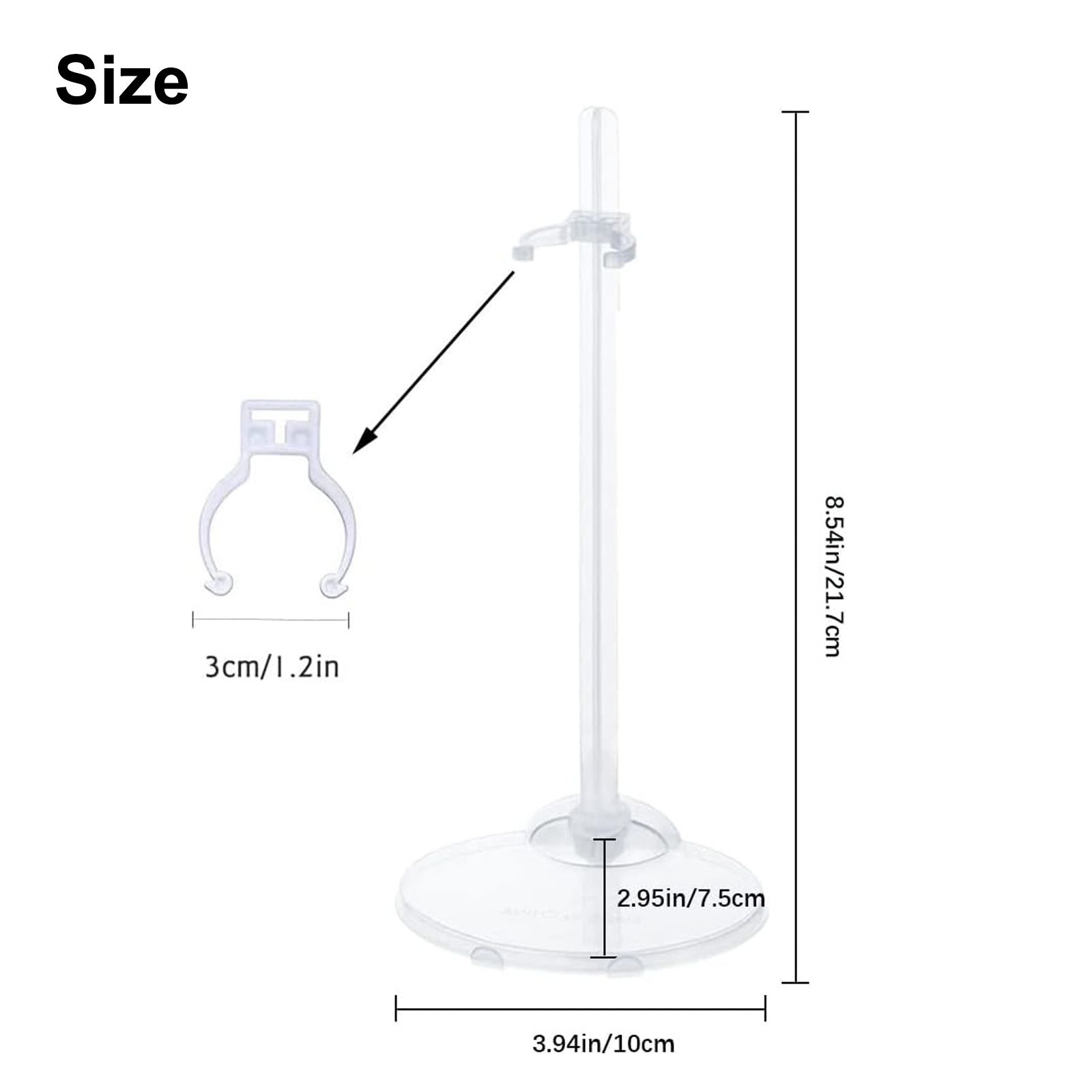 20PCS Doll Holder, Doll Stand Display Holder, Ideal Display Stand Support with Adjustable Waist Clip for 11 to 13 Inch Tall Dolls