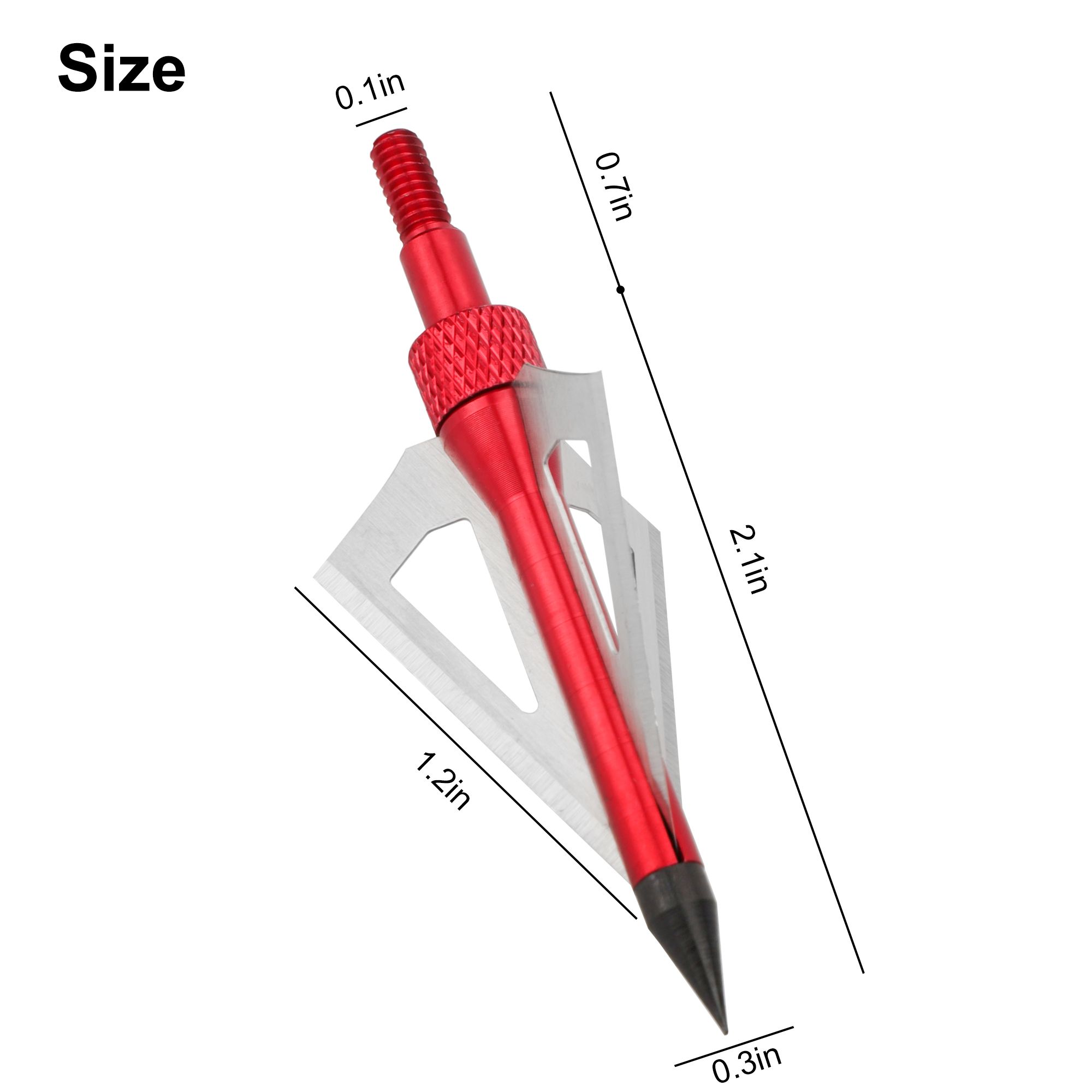 Hunting Broadheads 12pcs 100 Grains Screw-in Arrow Archery 3 Blades Hunting Heads Arrow Tips Compatible with Crossbow and Compound Bow + Broadhead Storage Case