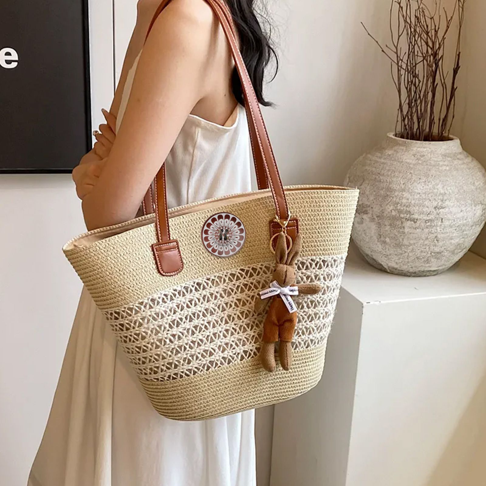 20pcs Large Wooden Buttons, 6cm Natural Wood Sewing Buttons for Crafts & DIY Projects