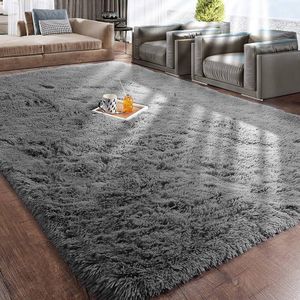 Soft Fluffy Carpets 5*8 Grey