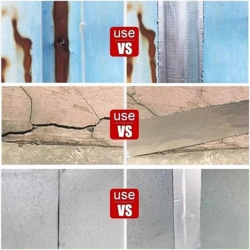 Aluminium Foil Tape Waterproof Adhesive Rubber Tape Butyl Tape Sealing Tape Repair Tape For Leakage Waterproofing Water Tank Roof Pipe Window Seal Leak Wall Crack Repair