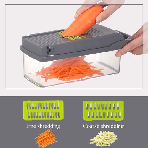 Vegetable Chopper Slicer  with Spice Chopper Set 7 Blades Veggie Dicer Onion Fruit Cutter