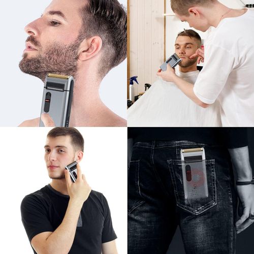 Yandou Original Retro Electric Razors for Men with Beard Trimmer, Rechargeable Mens Gold Foil Shavers, Strong Power
