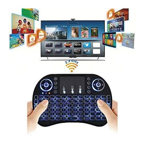 Hot Selling Wireless Bluetooth Keyboard/mouse Pad, Wireless Mini Keyboard Remote Control Touchpad Mouse Combo Controller With RGB Backlit For Android TV Box Smart TV With OS+USB PC Computer Laptop Win