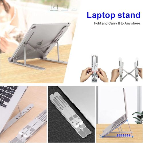 Hot Selling Laptop/tablet Stand Adjustable Ergonomic Portable Aluminum Holder, Anti Slip Laptop Riser Compatible With 9-15.6 Inch Laptops