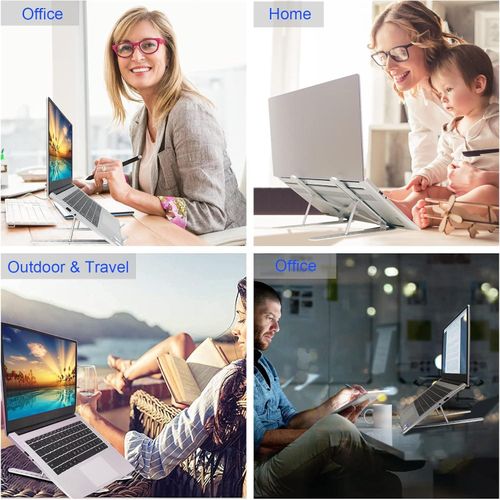 Hot Selling Laptop/tablet Stand Adjustable Ergonomic Portable Aluminum Holder, Anti Slip Laptop Riser Compatible With 9-15.6 Inch Laptops