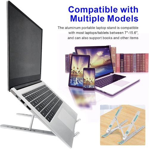 Hot Selling Laptop/tablet Stand Adjustable Ergonomic Portable Aluminum Holder, Anti Slip Laptop Riser Compatible With 9-15.6 Inch Laptops