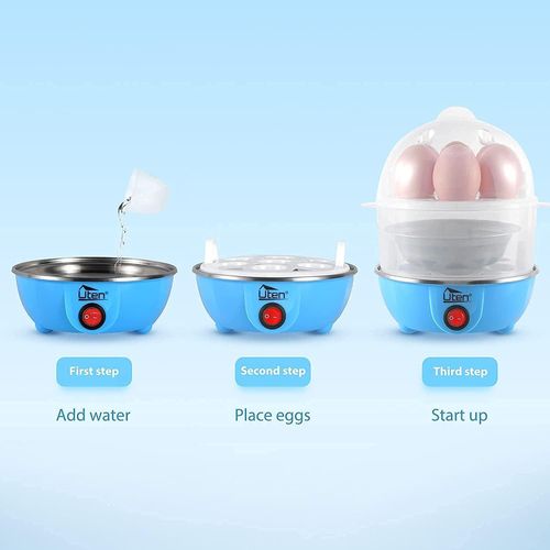 Rapid Egg Cooker - Egg Boiler for Hard Boiled and Poached Eggs - Safe Egg Poacher with Auto Shut Off - Egg Steamer - 2-Tier 14 Egg Capacity Tray, Multicolor