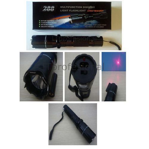 Rechargeable torch with laser pointer and teaser Electric shock