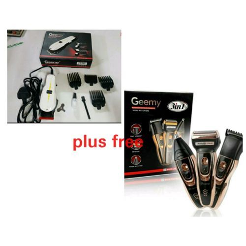 Geemy Electric Hair Barbering Machine Plus Free 3in1 Smoother