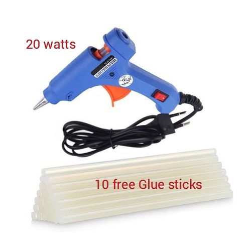 Hot Melt Glue Gun 20 Watts + Free 10 Melt Stick