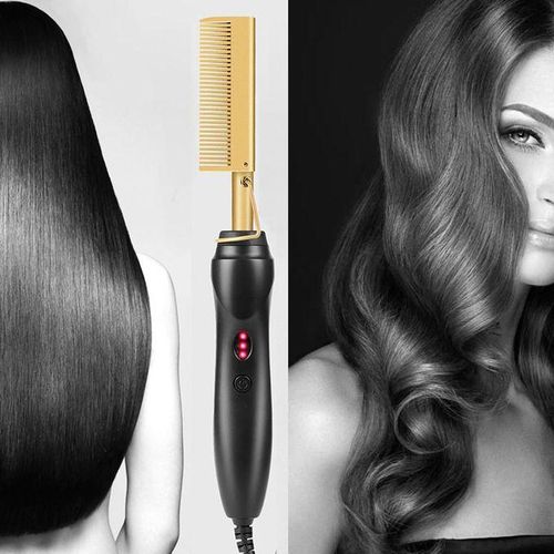 Portable Electric Hair Straightener Heating Hot Comb