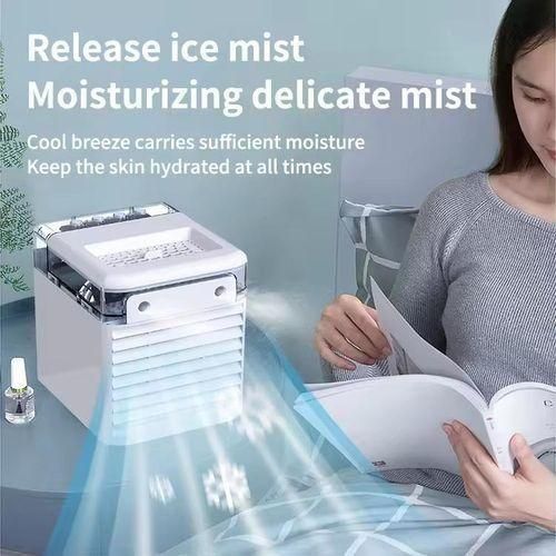 Rechargeable Portable mini Air cooler fan humidifier with RGB Lights