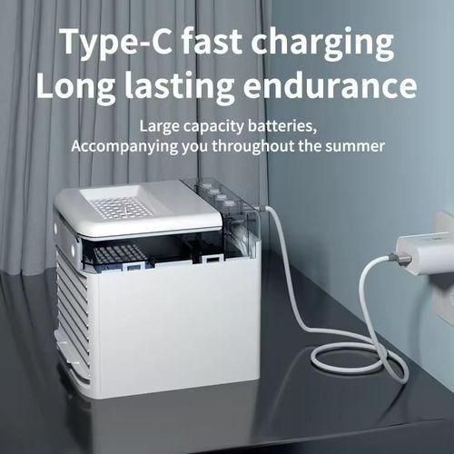 Rechargeable Portable mini Air cooler fan humidifier with RGB Lights