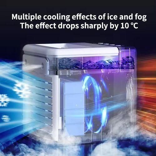 Rechargeable Portable mini Air cooler fan humidifier with RGB Lights