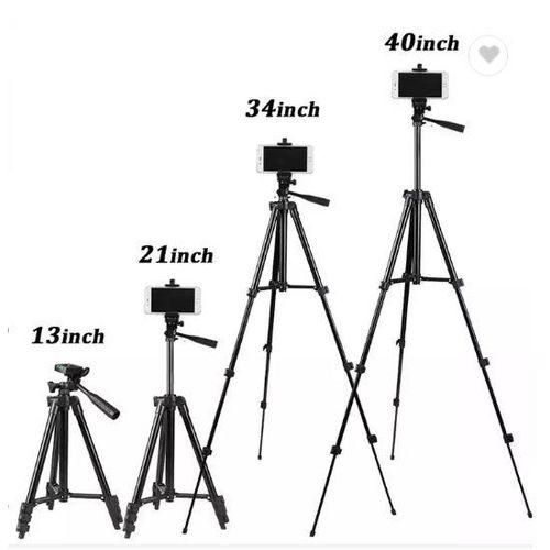 Tripod Stand, Lavalier Microphone & Phone Holder - 1.2Meters Tall Tripod