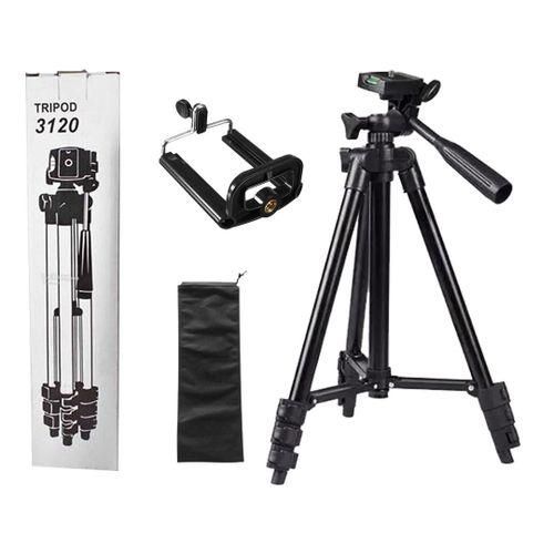 Tripod Stand, Lavalier Microphone & Phone Holder - 1.2Meters Tall Tripod