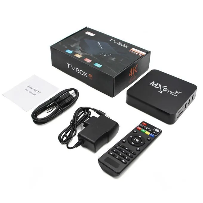 MXQ Pro 4K Android TV Box – 8GB Storage + 1GB RAM – Ultra HD Streaming Media Player with Wi-Fi & HDMI Support
