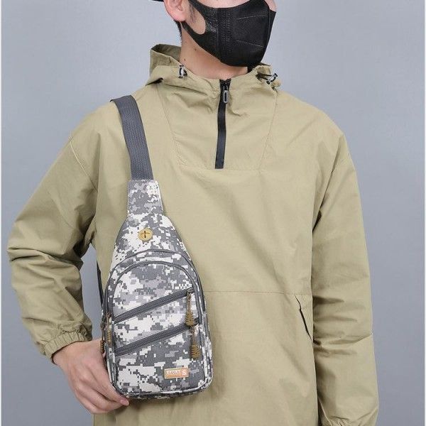 Men Exquisite Workmanship Simple Single Shoulder Lightweight Large Capacity Canvas Crossbody Bag  Cross-Body Sling Bags