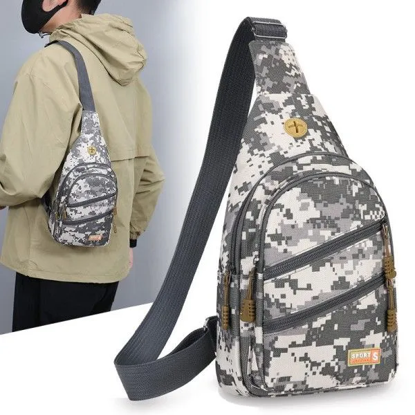 Men Exquisite Workmanship Simple Single Shoulder Lightweight Large Capacity Canvas Crossbody Bag  Cross-Body Sling Bags