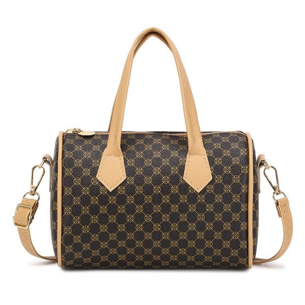 Ladies Exquisite Work Zipper Switch Retro Color Print Hand Pillow Shoulder Straddle Bag Shoulder Bags