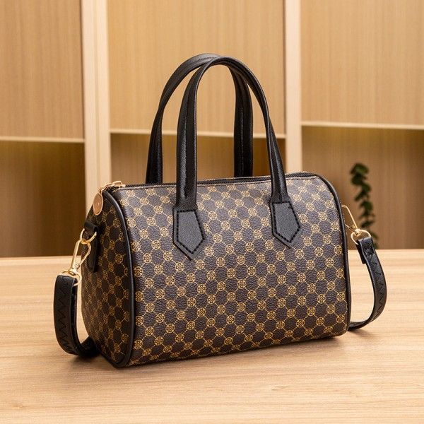 Ladies Exquisite Work Zipper Switch Retro Color Print Hand Pillow Shoulder Straddle Bag Shoulder Bags