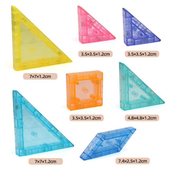 Children's Magnetic Tangram Baby Cognitive Early Education Puzzle Three-Dimensional Jigsaw Block Toy Stacking Blocks