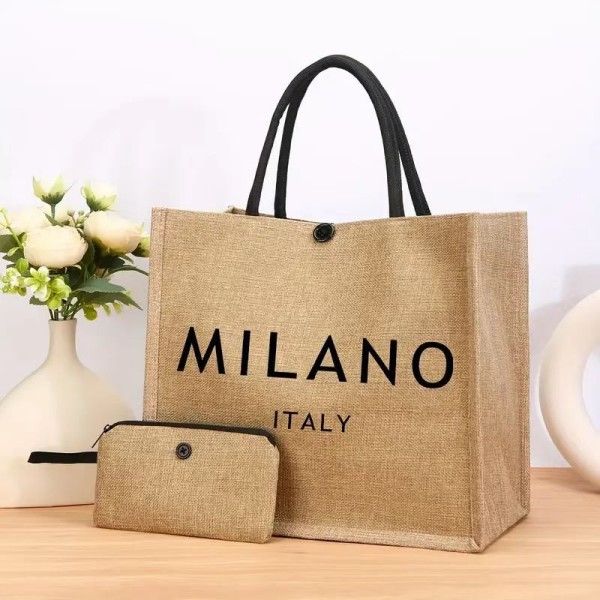 Fashion Printed Eco-Friendly Shopping Bag With Heavy Commuter Linen Tote  Tote Bags