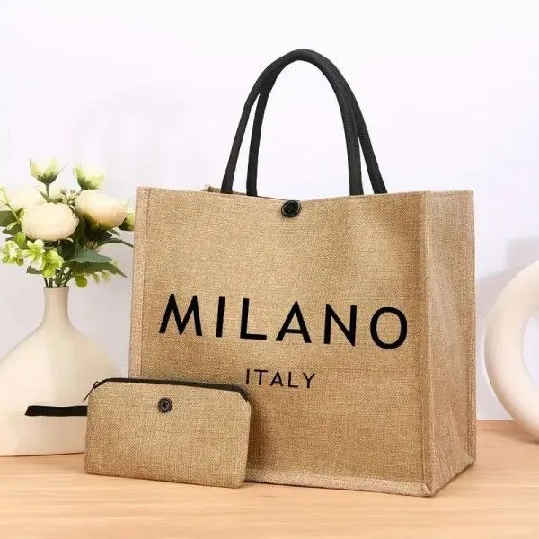 Fashion Printed Eco-Friendly Shopping Bag With Heavy Commuter Linen Tote  Tote Bags