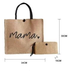 Fashion Printed Eco-Friendly Shopping Bag With Heavy Commuter Linen Tote  Tote Bags