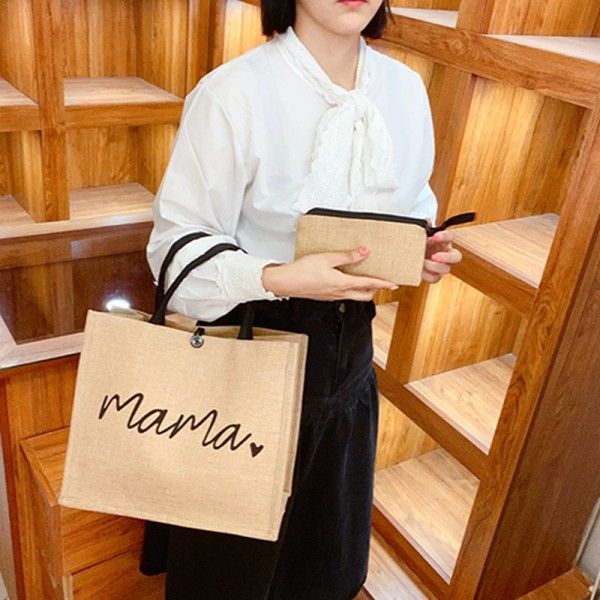 Fashion Printed Eco-Friendly Shopping Bag With Heavy Commuter Linen Tote  Tote Bags