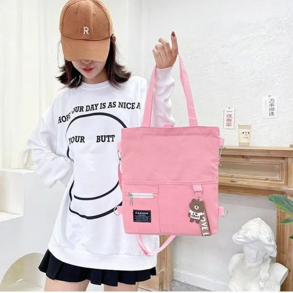 Single-Shoulder Diagonal Canvas Tutorial Bags For Primary And Junior High School Students