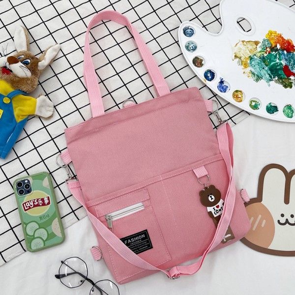Single-Shoulder Diagonal Canvas Tutorial Bags For Primary And Junior High School Students