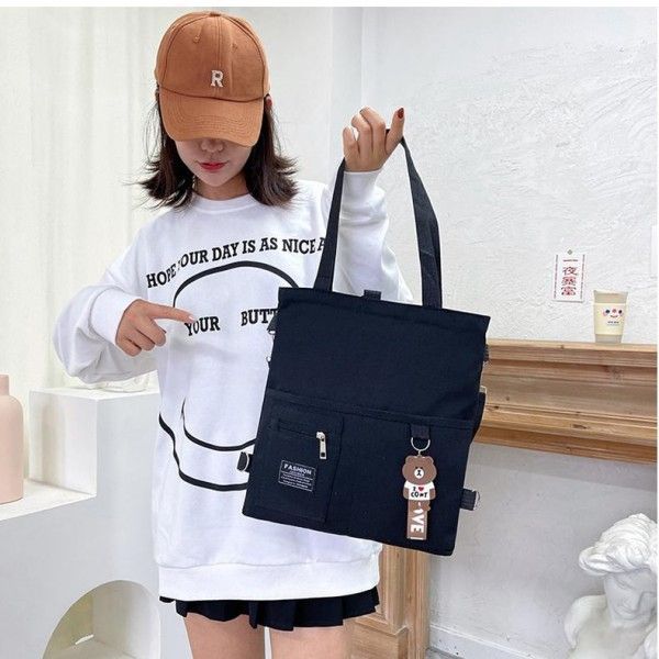 Single-Shoulder Diagonal Canvas Tutorial Bags For Primary And Junior High School Students