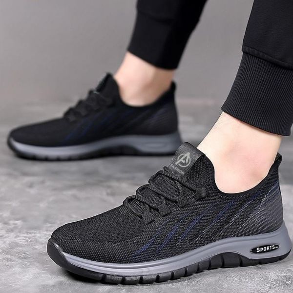 Deodorant Breathable Mesh Shoes Men's Leisure Sports Non-Slip Soft Sole Shoes For The Elderly Sneakers