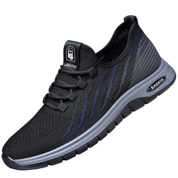 Deodorant Breathable Mesh Shoes Men's Leisure Sports Non-Slip Soft Sole Shoes For The Elderly Sneakers