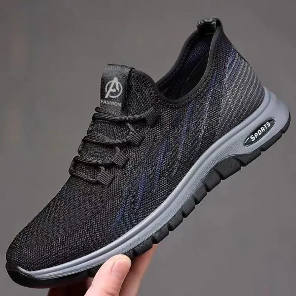 Deodorant Breathable Mesh Shoes Men's Leisure Sports Non-Slip Soft Sole Shoes For The Elderly Sneakers