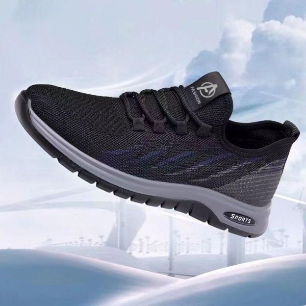 Deodorant Breathable Mesh Shoes Men's Leisure Sports Non-Slip Soft Sole Shoes For The Elderly Sneakers