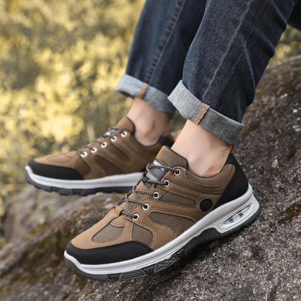 Men's fashion breathable mesh cloth anti-slip wear safety work labor protection shoes sports shoes  Sneakers