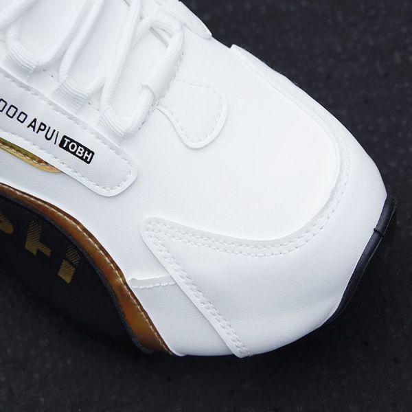 Men's Front Lace-Up Comfortable Leather Top High Quality Breathable Athleisure Shoes Sneakers