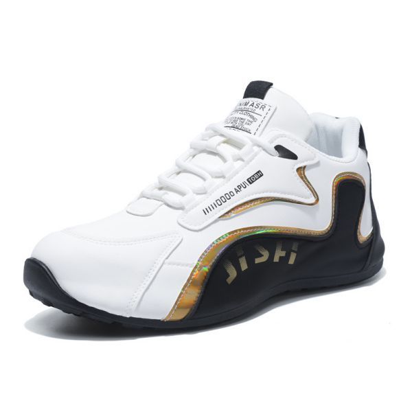 Men's Front Lace-Up Comfortable Leather Top High Quality Breathable Athleisure Shoes Sneakers