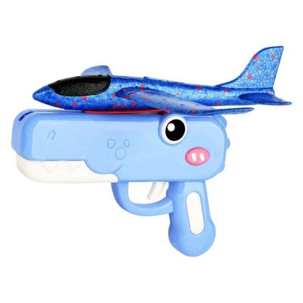 Children's Ejection Ha Flying Toys nd-Thrown Foam Aircraft Glider Outdoor Interactive Toy Gun For Family