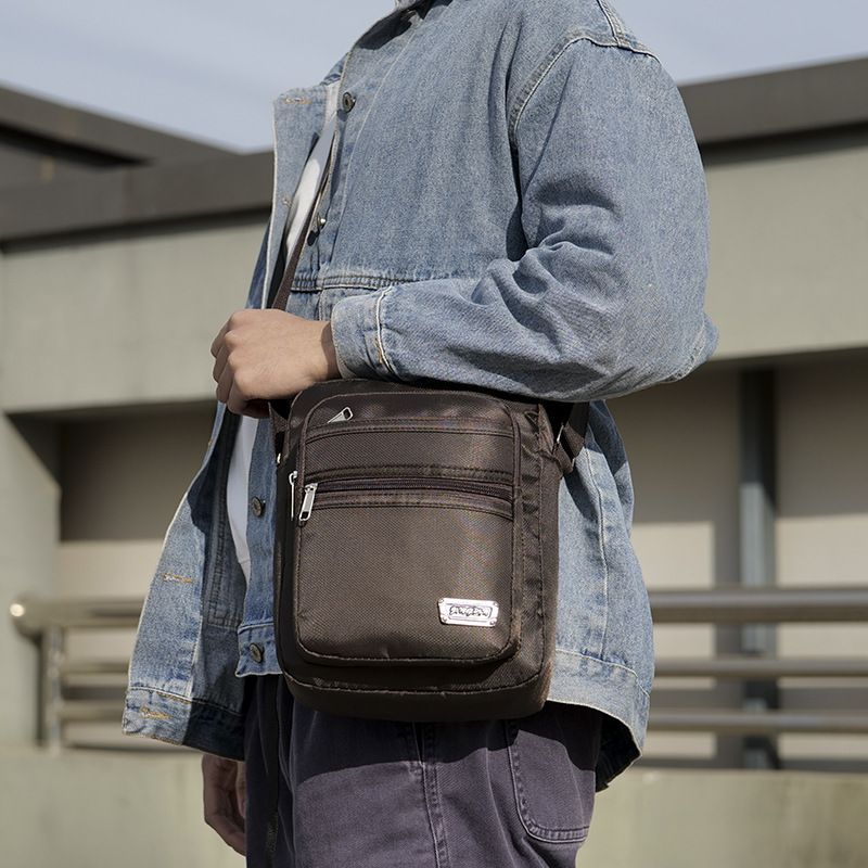 Leisure Large Capacity Multi-Layer Waterproof Shopping And Commuting Men's Shoulder Crossbody Bag Cross-Body Sling Bags