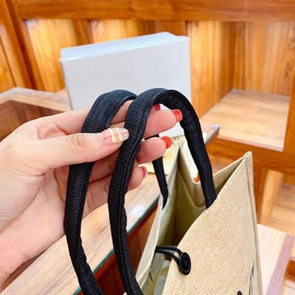 Women's Horizontal Square Daily With Simple Sackcloth Bag Fashion Handbag Tote Bags