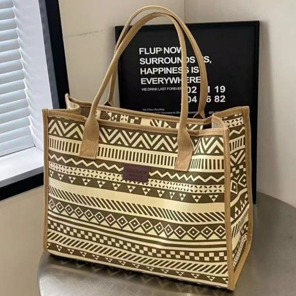 Women's Large Capacity Canvas Daily With Simple Fashion Shoulder Handbag Shoulder Bags