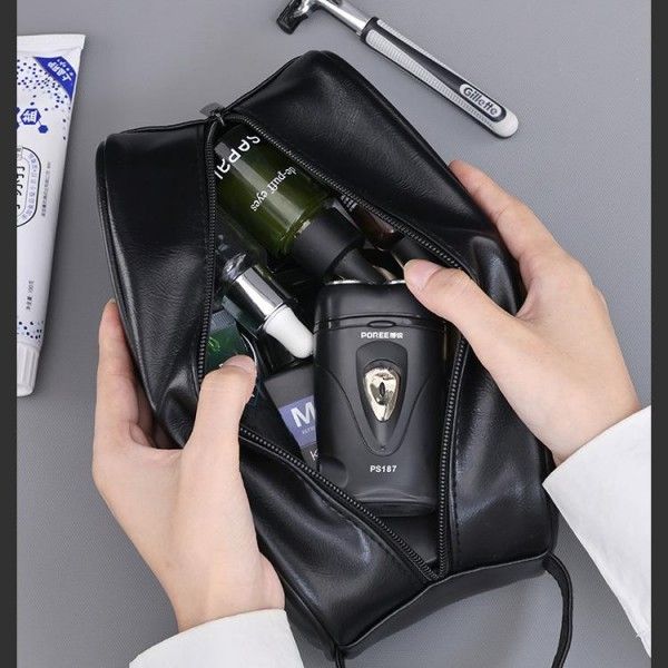 Travel And Business Trip Supplies, Outdoor Men's And Women's Toiletry Bags, Pu Portable Hand-Held Cosmetic Bags